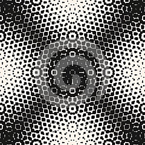Vector halftone seamless pattern, monochrome texture with gradient