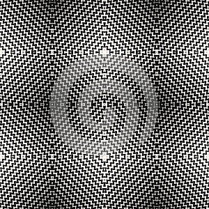 Vector halftone seamless pattern. Monochrome texture with zigzag lines, chevron