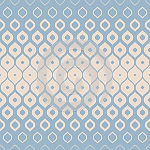 Vector halftone seamless pattern. Retro style abstract geometric background