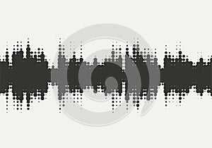 Vector halftone sound wave design.