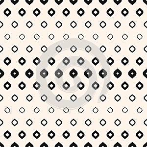 Vector halftone texture. Monochrome abstract seamless pattern with small shapes