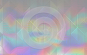 Vector halftone wavy grid background with irridescent colors.