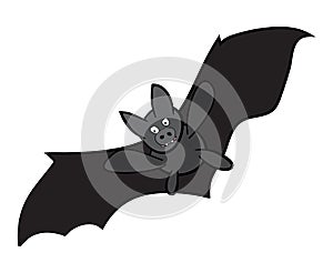 Vector Halloween bat cartoon. Illustration isolated on white background