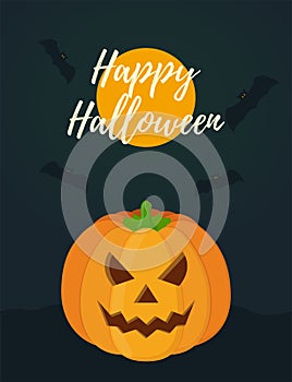 Vector Halloween card for celebration, holiday