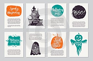 Halloween big collection of vector greeting cards
