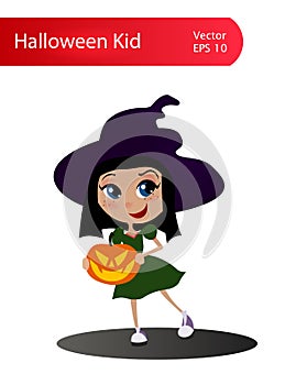 Vector Halloween Kid Cartoon