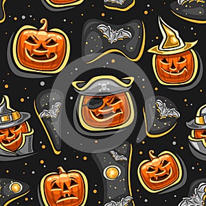 Vector Halloween seamless pattern photo