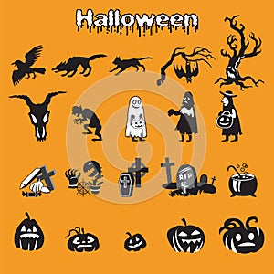 Vector halloween set 2