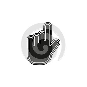 vector hand cursor illustration - mouse pointer symbol isolated