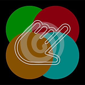 Vector hand cursor illustration - mouse pointer
