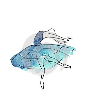 Vector hand drawing ballerina figure