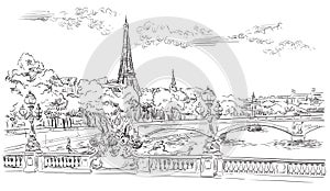 Vector hand drawing Paris 8