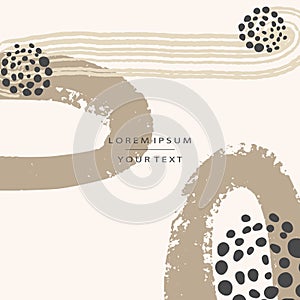 Vector hand drawn abstract elements Template for card cover print label style