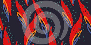 Vector hand drawn abstract organic shapes seamless pattern. Colorful simple background. Unique large forms print. Contemporary photo