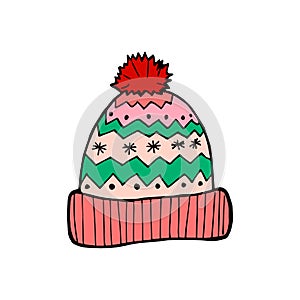 Vector hand-drawn caps