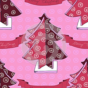 Vector hand drawn Christmas pattern