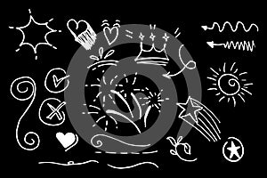 Vector hand drawn collection of design element