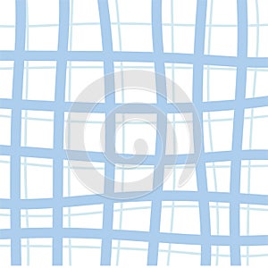 Vector hand drawn cute checkered pattern. Doodle Plaid geometrical simple texture. Crossing lines. Abstract cute photo