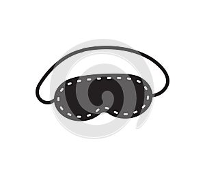 Vector hand drawn doodle black sleeping mask