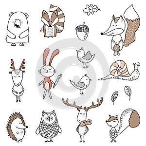 Vector hand drawn doodle character illustrations.