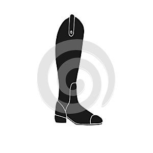 Vector hand drawn doodle sketch horse riding boot