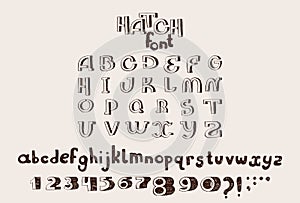 Vector hand drawn english alphabet. Letters sequence from A to Z