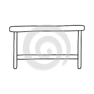 Vector hand drawn flat linear illustration