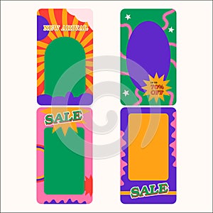 Vector about Hand drawn groovy sale photo