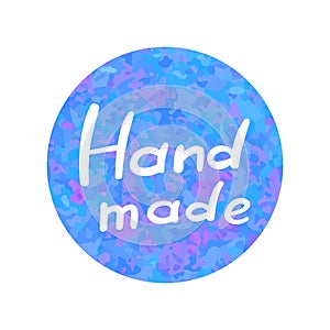 Vector hand drawn icon of handmade on watercolor background