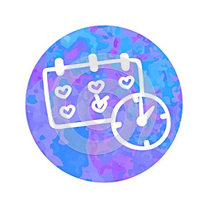 Vector hand drawn icon of schedule