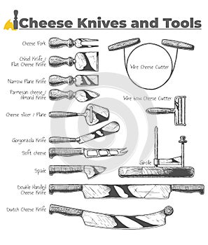 Cheese Knives and Tools. photo