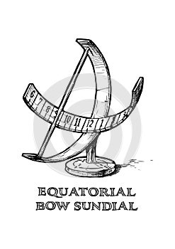 Equatorial bow sundial photo