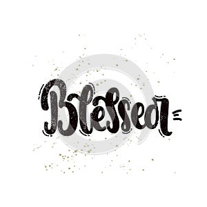 Blessed vector lettering