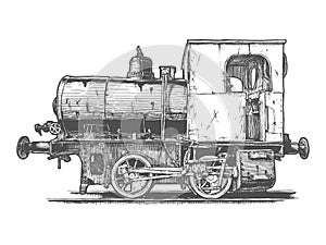 Vintage fireless locomotive