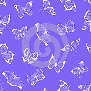 Vector hand drawn insects pattern or background illustration