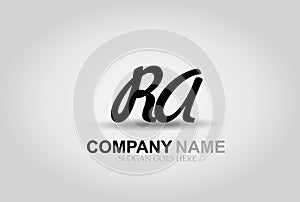 Vector Hand Drawn Letter RA Style Alphabet Font.