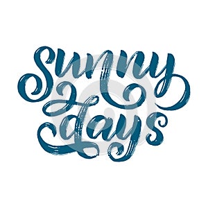 Vector hand drawn lettering about Summer. Isolated calligraphy for travel agency, beach party. Great design for postcard