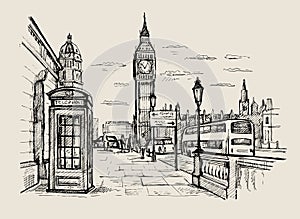 Vector hand-drawn London