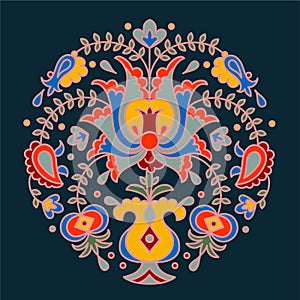 Vector hand drawn National crimean tatar pattern illustration