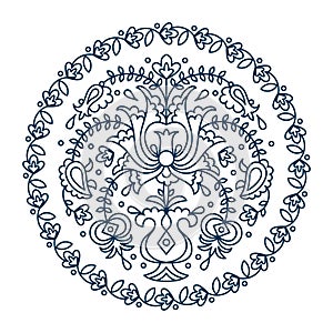 Vector hand drawn National crimean tatar pattern illustration