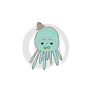 Vector hand drawn octopus