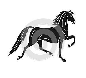 Vector hand drawn Saddlebred horse