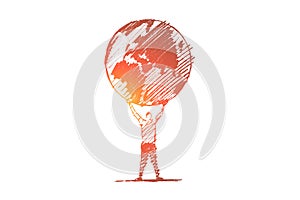 Hand drawn Save Eatrh concept photo