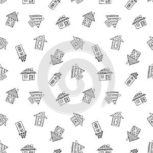 Vector hand drawn seamless pattern