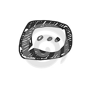 Vector Hand Drawn Speech Bubbles. on white background. icon. symbol