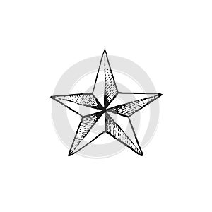 Vector hand drawn star shape