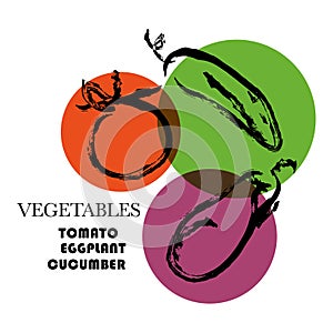 Vector hand drawn vegetables sketch.