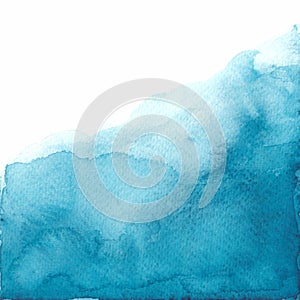 Vector hand drawn watercolor wash blue background