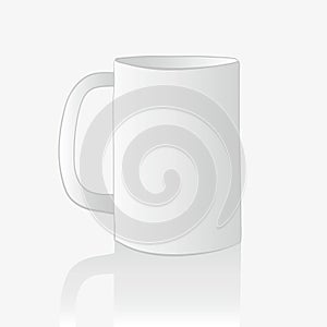 Vector hand drawn white cup