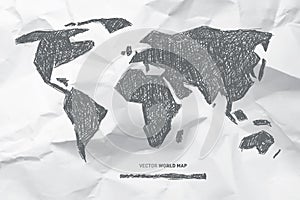 Vector Hand Drawn World Map